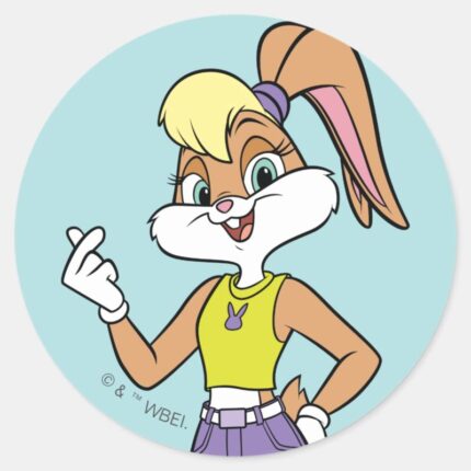 Lola Finger Heart Classic Round Sticker