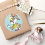 Lola Finger Heart Classic Round Sticker