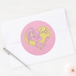 Lola Heart Signature Classic Round Sticker
