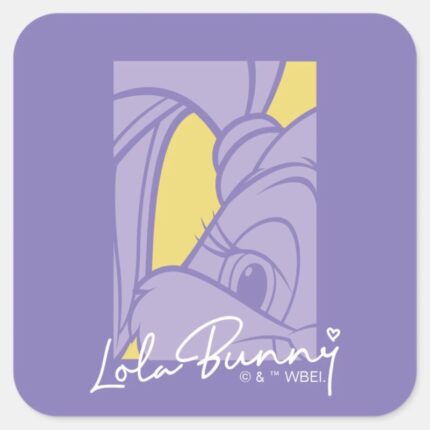 Lola Portrait Autograph Square Sticker
