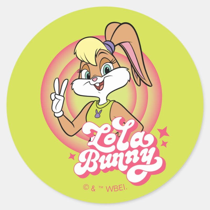 Lola Retro LOONEY TUNES™ Rings Classic Round Sticker Lola Retro LOONEY TUNES™ Rings Classic Round Sticker