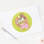 Lola Retro LOONEY TUNES™ Rings Classic Round Sticker
