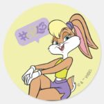 Lola Sitting Classic Round Sticker