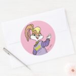 Lola TUNE SQUAD™ Varsity Heart Classic Round Sticker