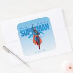 Look Up Its Superman Square Sticker