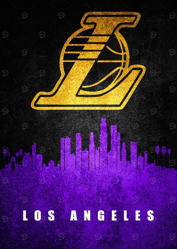 Los Angeles City Skyline Poster