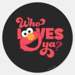 Love Elmo Classic Round Sticker