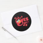 Love Elmo Classic Round Sticker