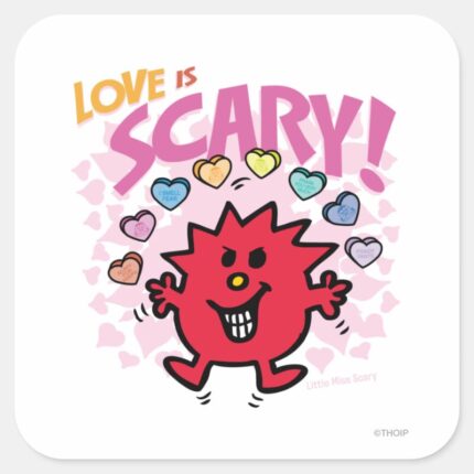 Love Is Little Miss Scary Square Sticker