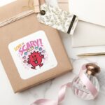 Love Is Little Miss Scary Square Sticker