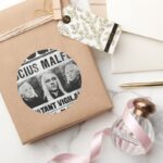 Lucius Malfoy Wanted Poster Classic Round Sticker