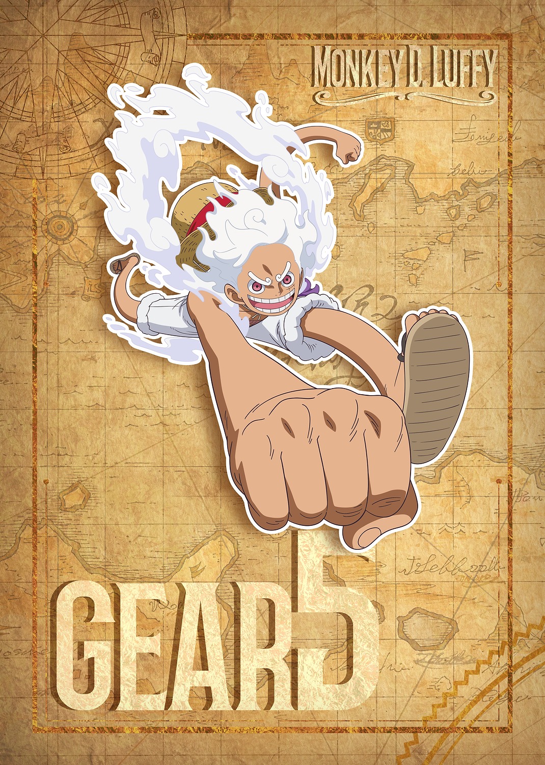Luffy Gear 5: Powerful Fist!