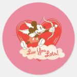 Luv You Lots Classic Round Sticker