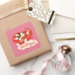 Luv You Lots Square Sticker