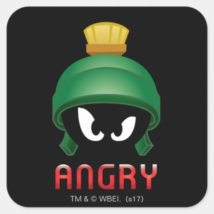 MARVIN THE MARTIAN™ Angry Emoji Square Sticker