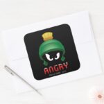 MARVIN THE MARTIAN™ Angry Emoji Square Sticker