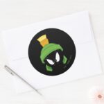 MARVIN THE MARTIAN™ Angry Face Classic Round Sticker