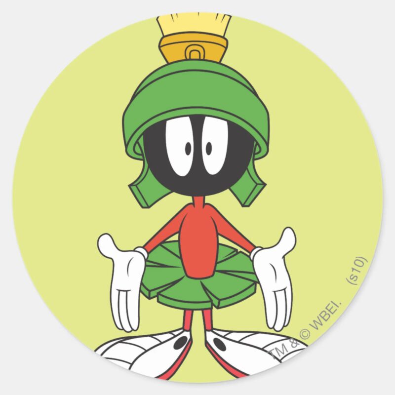MARVIN THE MARTIAN™ Arms Open Classic Round Sticker MARVIN THE MARTIAN™ Arms Open Classic Round Sticker
