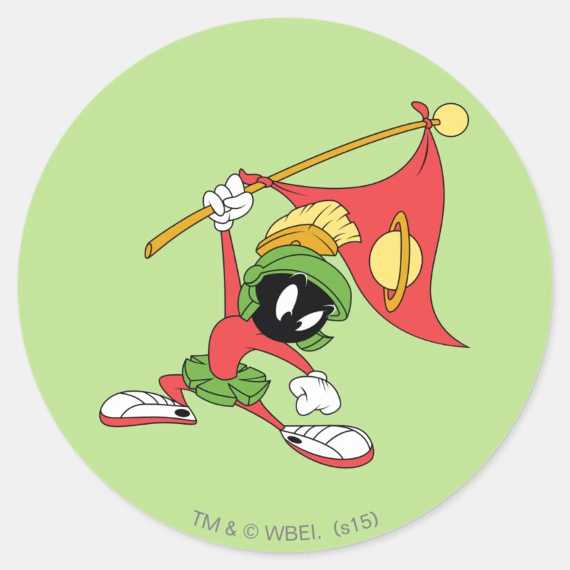 MARVIN THE MARTIAN™ Claiming Planet Classic Round Sticker MARVIN THE MARTIAN™ Claiming Planet Classic Round Sticker