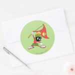 MARVIN THE MARTIAN™ Claiming Planet Classic Round Sticker