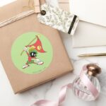 MARVIN THE MARTIAN™ Claiming Planet Classic Round Sticker