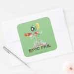MARVIN THE MARTIAN™ Epic Fail Square Sticker