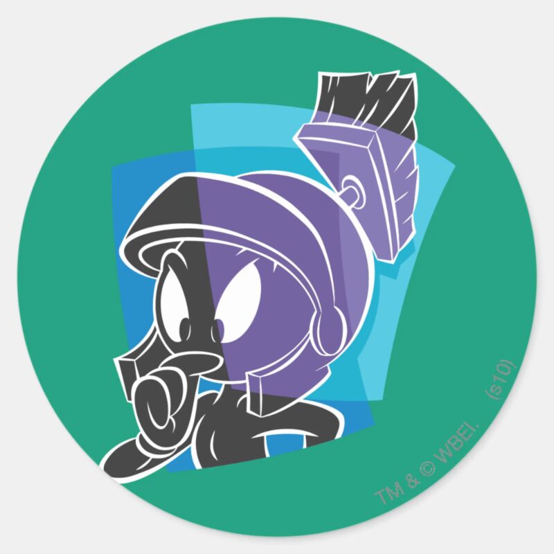 MARVIN THE MARTIAN™ Expressive 20 Classic Round Sticker MARVIN THE MARTIAN™ Expressive 20 Classic Round Sticker