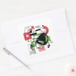 MARVIN THE MARTIAN™ Glitch Square Sticker