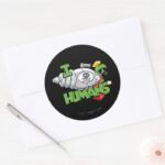 MARVIN THE MARTIAN™ I Laser Humans Classic Round Sticker