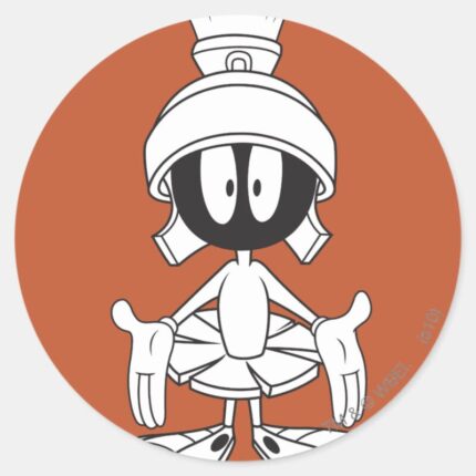 MARVIN THE MARTIAN™ Open Arms Classic Round Sticker