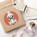 MARVIN THE MARTIAN™ Open Arms Classic Round Sticker