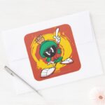 MARVIN THE MARTIAN™ Pointing Upward Square Sticker