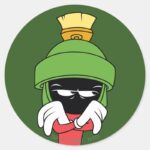 MARVIN THE MARTIAN™ Pout Classic Round Sticker