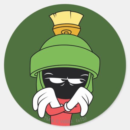 MARVIN THE MARTIAN™ Pout Classic Round Sticker