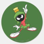 MARVIN THE MARTIAN™ Proclamation Classic Round Sticker