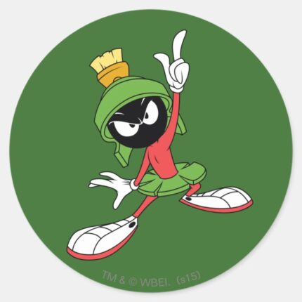 MARVIN THE MARTIAN™ Proclamation Classic Round Sticker