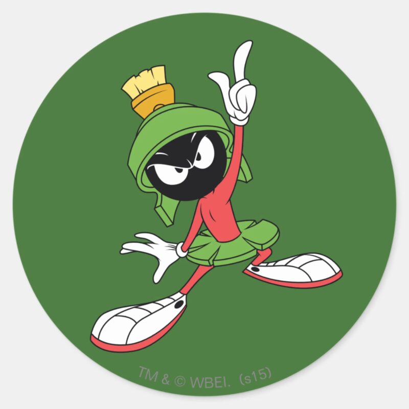 MARVIN THE MARTIAN™ Proclamation Classic Round Sticker MARVIN THE MARTIAN™ Proclamation Classic Round Sticker