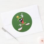 MARVIN THE MARTIAN™ Proclamation Classic Round Sticker