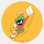 MARVIN THE MARTIAN™ Punch Classic Round Sticker