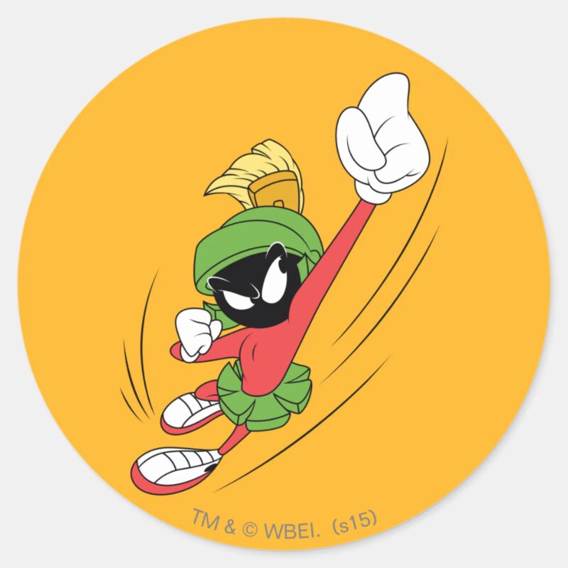 MARVIN THE MARTIAN™ Punch Classic Round Sticker MARVIN THE MARTIAN™ Punch Classic Round Sticker
