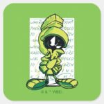 MARVIN THE MARTIAN™ Quote Sketch Square Sticker