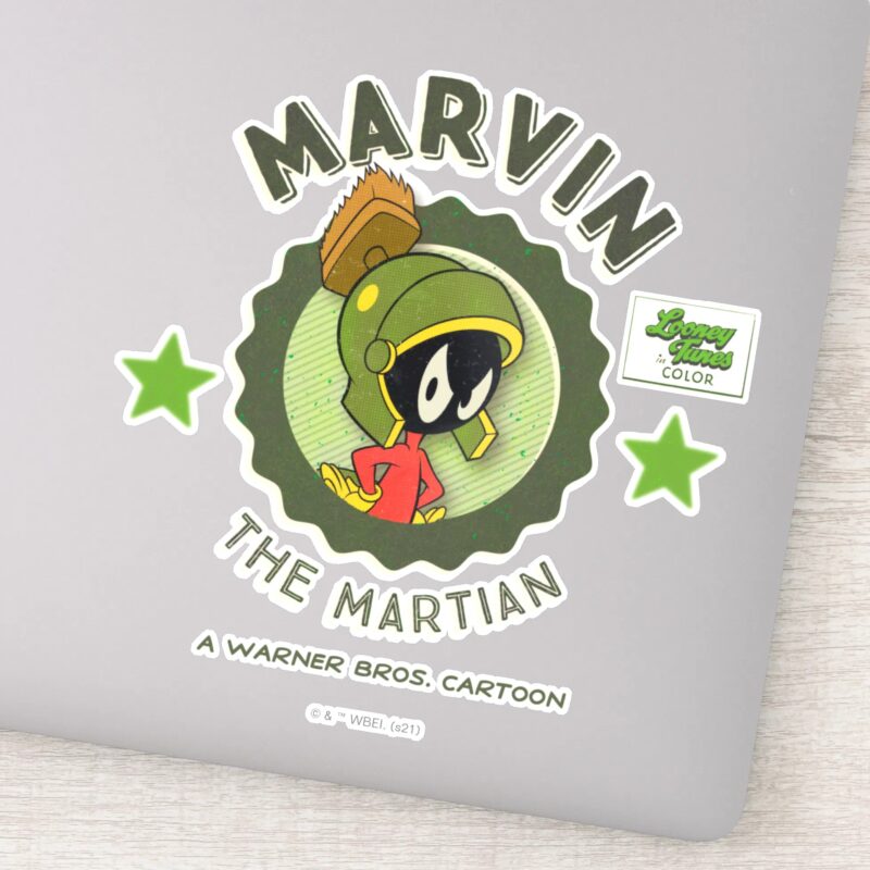 MARVIN THE MARTIAN™ Retro Lobby Card Sticker MARVIN THE MARTIAN™ Retro Lobby Card Sticker