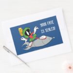 MARVIN THE MARTIAN™ Riding Rocket Rectangular Sticker