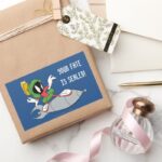 MARVIN THE MARTIAN™ Riding Rocket Rectangular Sticker