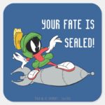MARVIN THE MARTIAN™ Riding Rocket Square Sticker