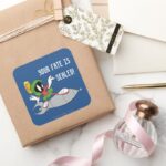 MARVIN THE MARTIAN™ Riding Rocket Square Sticker