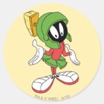 MARVIN THE MARTIAN™ Shrug Classic Round Sticker
