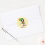 MARVIN THE MARTIAN™ Shrug Classic Round Sticker