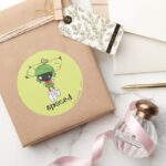 MARVIN THE MARTIAN™ Spaced Classic Round Sticker