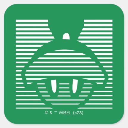 MARVIN THE MARTIAN™ Striped Icon Square Sticker